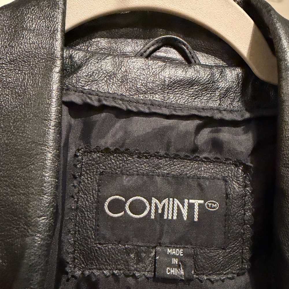 Comint Black 100% Leather Men's Jacket - Picture 2 of 8